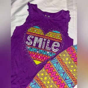 Jumping Beans Purple and Yellow Matching Set with Geometric Patterns